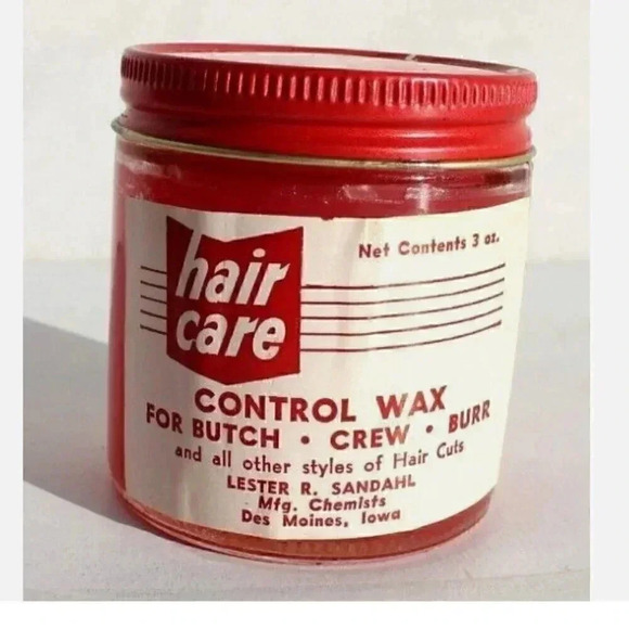 Vtg 1950s Lester R. Sandahl Hair Care Control Wax BARBER / BEAUTY Rockabilly NOS - Picture 1 of 2